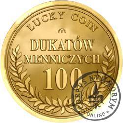 100 dukatów menniczych - LUCKY COIN (mosiądz pozłacany)