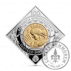 1 złoty - 100. rocznica wprowadzenia złotego do obiegu