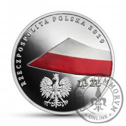 10 złotych - 100-lecie polskiej flagi państwowej