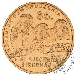 2 złote -  65. rocznica oswobodzenia KL Auschwitz-Birkenau