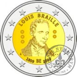 2 euro - 200 rocznica urodzin Louisa Braillea 