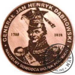 20 DĄBROWSKI (Gen. Jan Henryk Dąbrowski) / WZORZEC PRODUKCYJNY DLA MONETY (miedź patynowana)