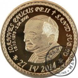 10 denarów - DENARIUS X (mosiądz - wersja krajowa) / Jan Paweł II - KANONIZACJA - stempel zwykły