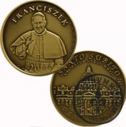 10 denarów - DENARIUS X (mosiądz patynowany) / Bazylika Św. Piotra w Rzymie / Santo Subito – Franciszek