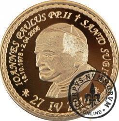 10 denarów - DENARIUS X (mosiądz platerowany złotem 24k - wersja eksportowa) / Jan Paweł II - KANONIZACJA