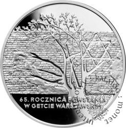 20 złotych - 65. rocznica powstania w getcie warszawskim