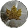 Maple Leaf - Kanadyjski Liść Klonu (1 uncja Ag.999,9 + selektywne złocenie - 5 dollars)