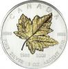 Maple Leaf - Kanadyjski Liść Klonu / emisja specjalna (1 uncja Ag.999,9 + selektywne złocenie - 5 dollars)