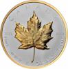 Maple Leaf - Kanadyjski Liść Klonu (1 uncja Ag.999,9 + selektywne złocenie + Ultra High Relief - 20 dollars)