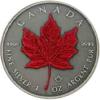 Maple Leaf - Kanadyjski Liść Klonu (1 uncja Ag.999,9 + oksyda + kolorowy nadruk - 5 dollars)