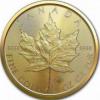 Maple Leaf - Kanadyjski Liść Klonu (1 uncja Au.999,9 - 50 dollars / uwydatniony liść klonu)