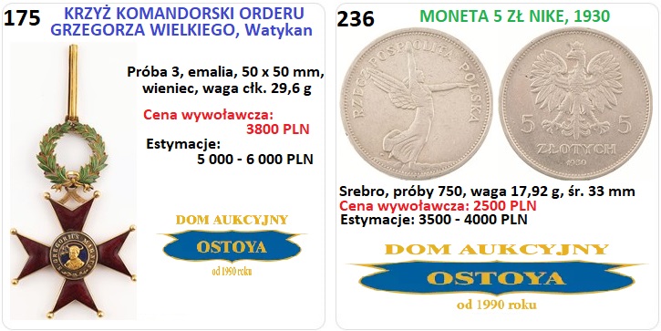 216 Aukcja Dom Aukcyjny Ostoya Newsy Numizmatyczne Internetowy Katalog Monet 8021